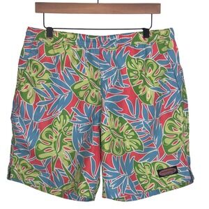 Vinyard Vines Mens Swimsuit Trunks Palm Tropical Sz M Hawaiian 6.5" Inseam Short